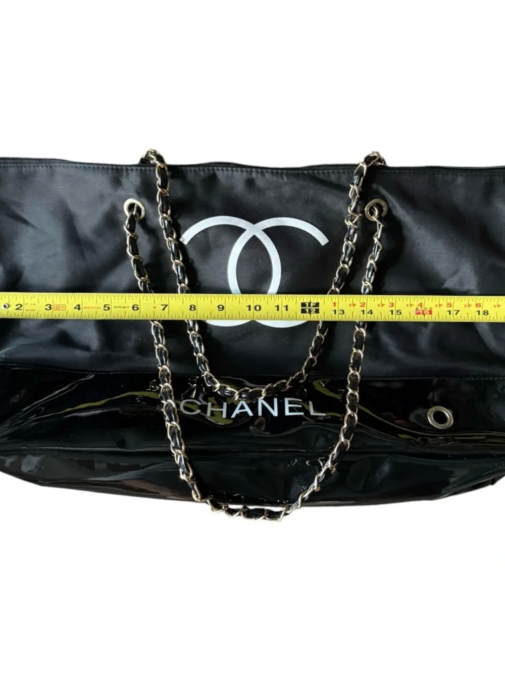 Authentic Chanel Beaute Black Nylon VIP Gift Tote Bag 90s
